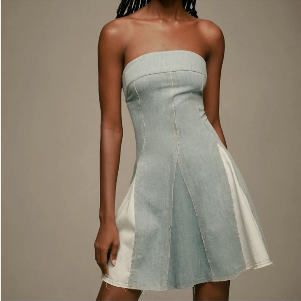 Pilcro Strapless Seamed Denim
Mini Dress - NWOT - MSRP $189